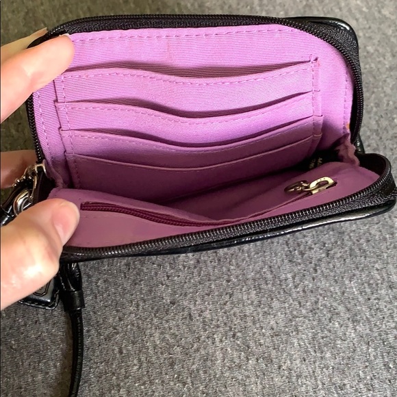 Coach | black lettered wristlet - never used - Picture 3 of 3